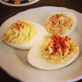 Gluten-free deviled eggs from Blind Tiger Ale House